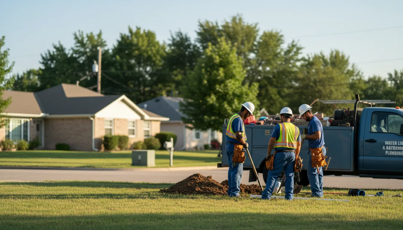 Residential water line and bathroom plumbing service in Friesland, WI
